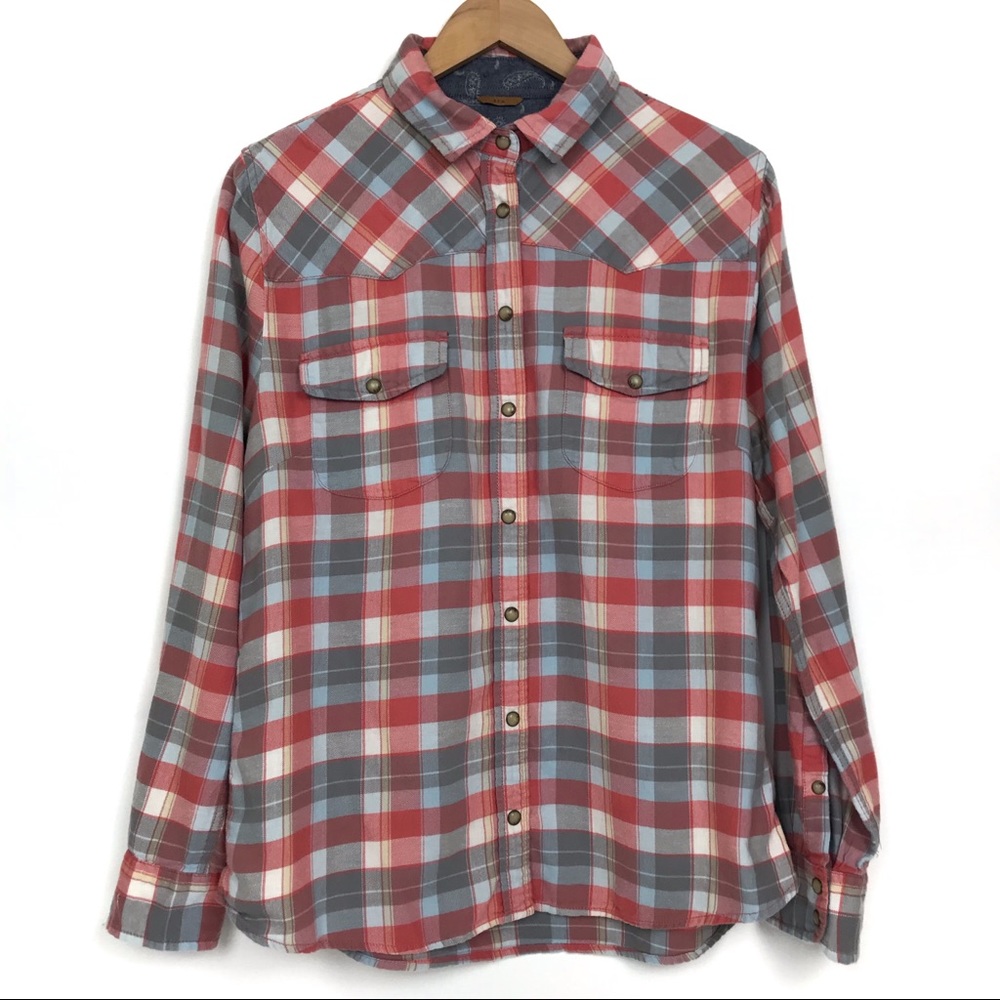 Jachs Girlfriend Bea Flannel Button Down Sz M